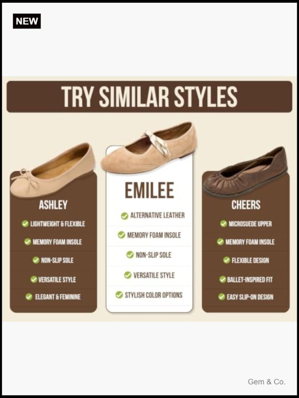 Women's Mary Jane Ballet Flats Memory Foam Non-Slip Lace-Up - Picture 6 of 7
